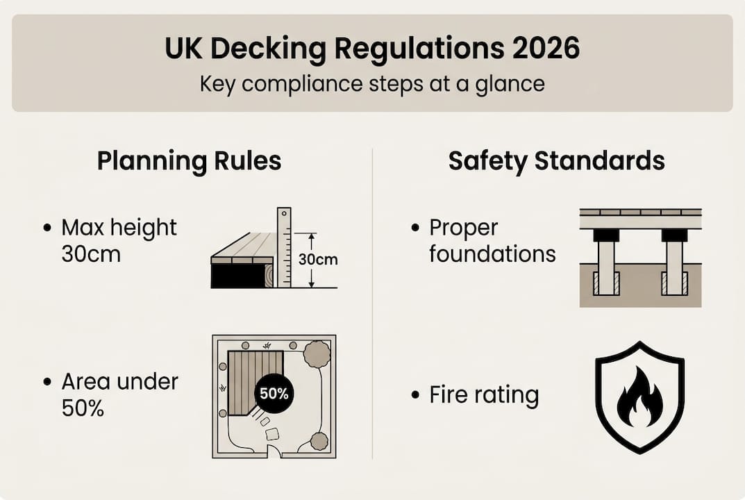 Infographic of UK decking rules and standards