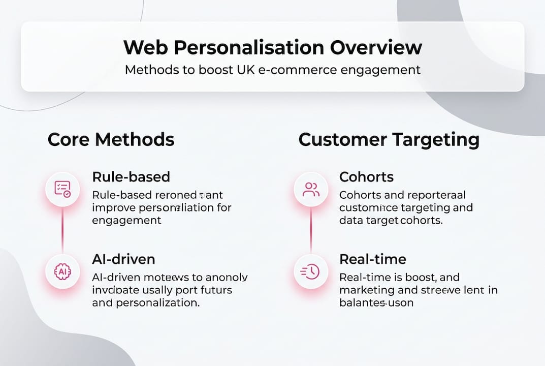 Infographic showing core methods and targeting