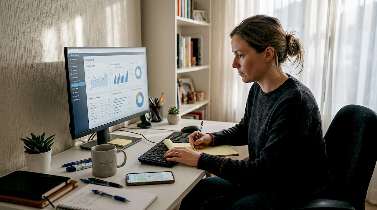 Analyst reviewing geo targeting dashboard