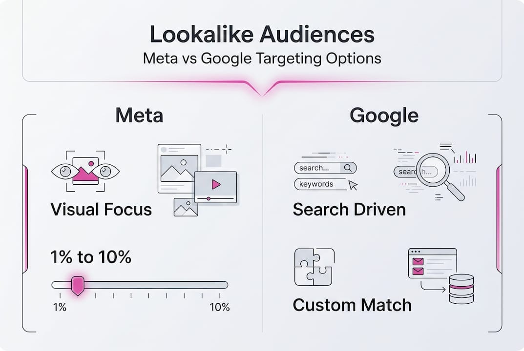 Infographic comparing lookalike audience features