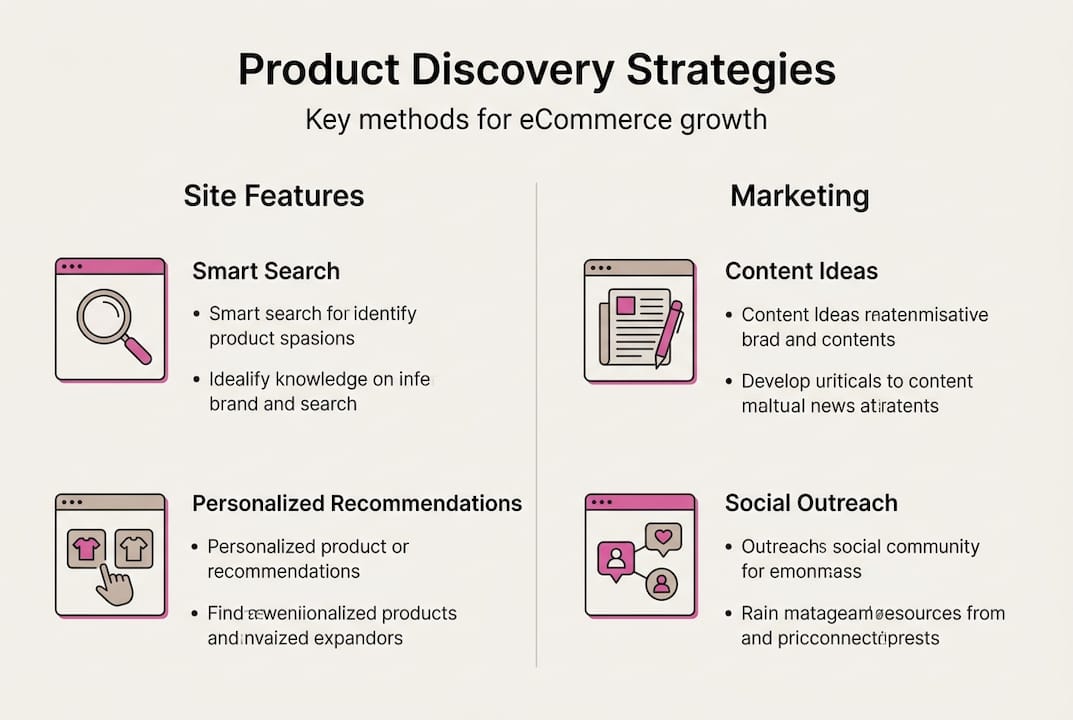 Infographic showing product discovery strategies