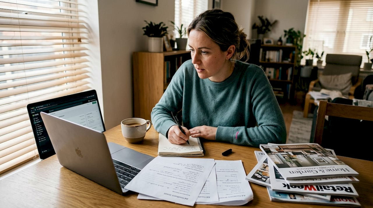 E-commerce manager mapping customer experience