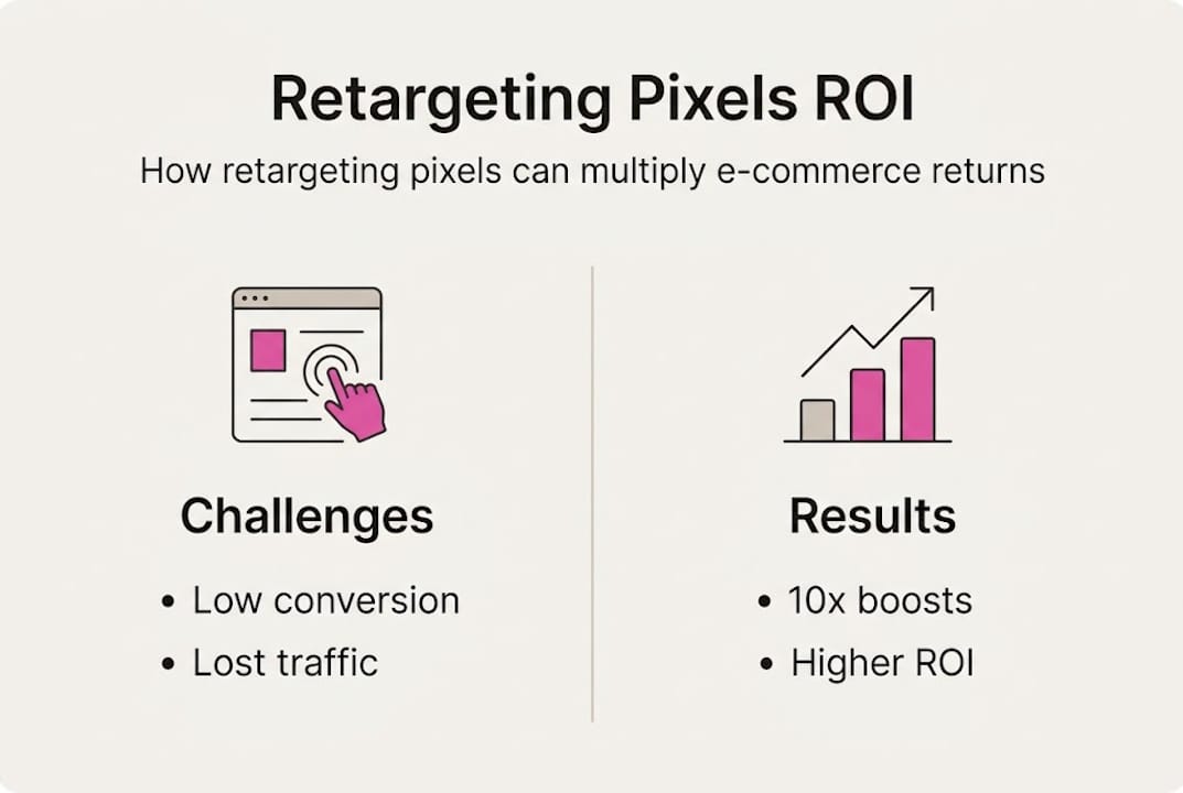 Infographic showing retargeting pixel ROI overview