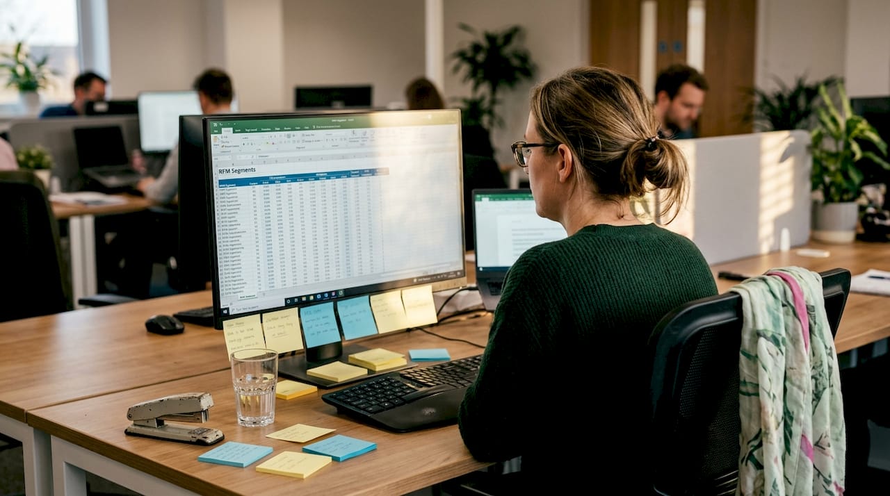 Marketing manager segments ecommerce customer groups