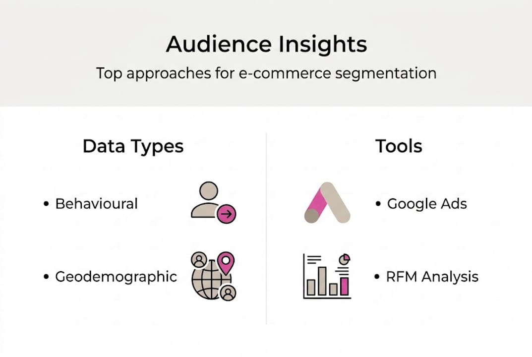 Infographic of main e-commerce audience insight methods