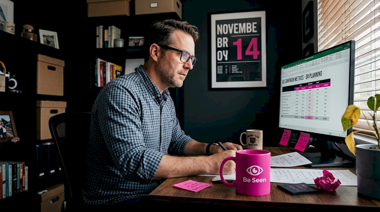 Marketing director reviews monthly lead channel results