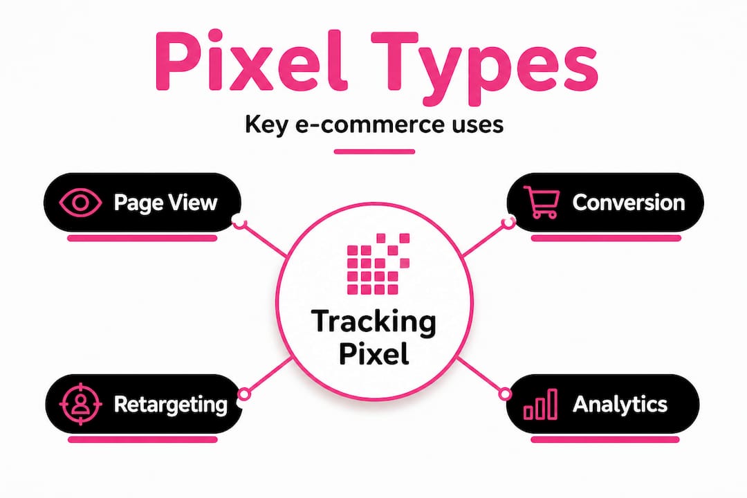 Infographic of main tracking pixel types