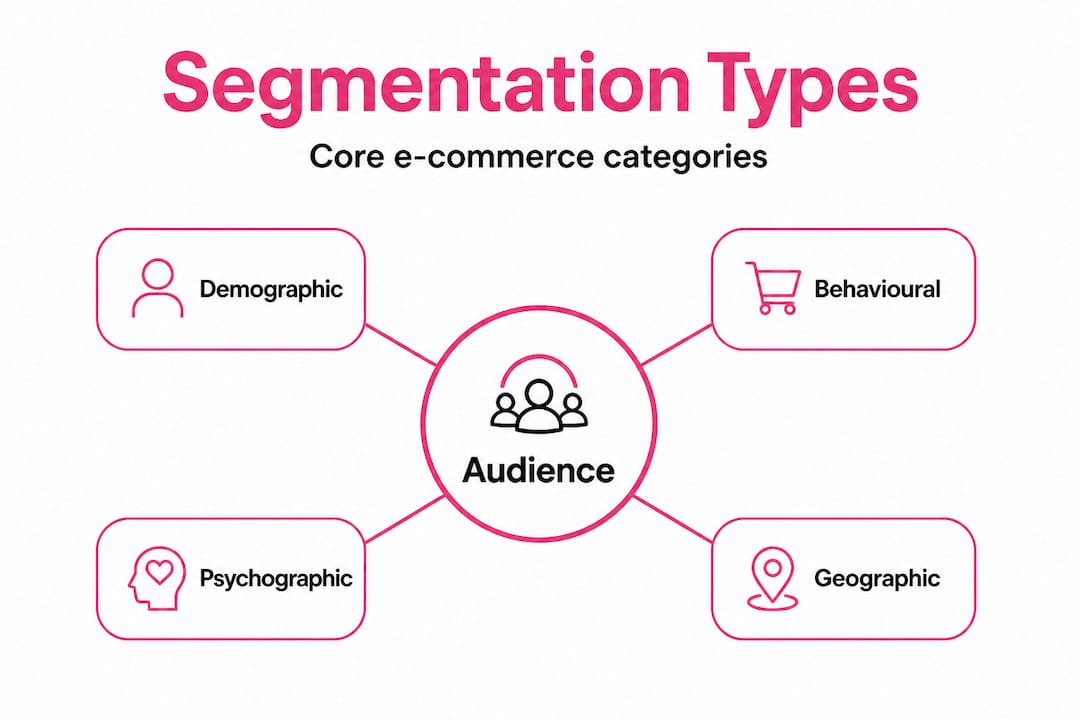 Hierarchy infographic of segmentation types