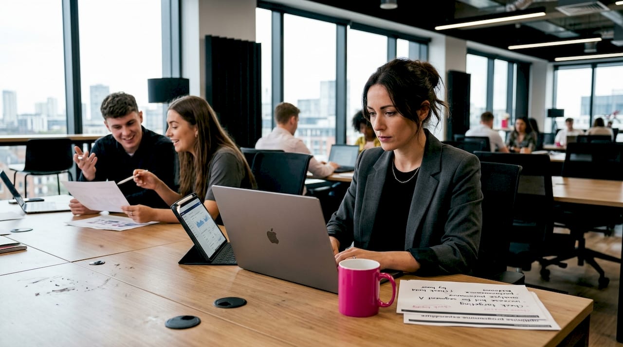 Marketing manager reviews e-commerce ad performance