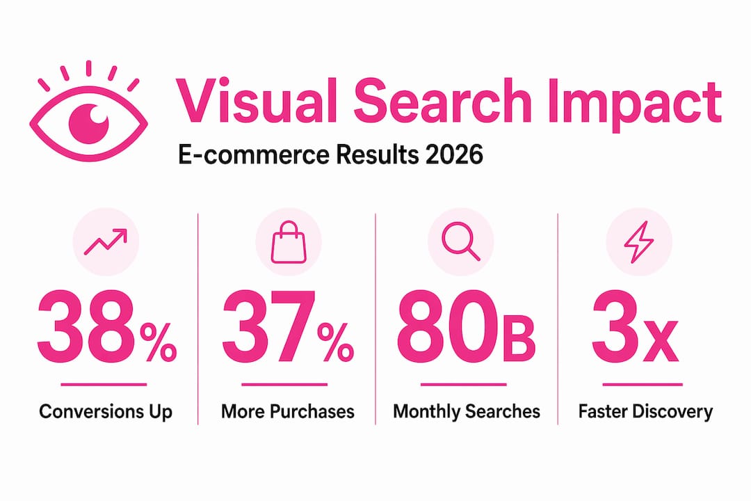 Infographic with visual search conversion statistics