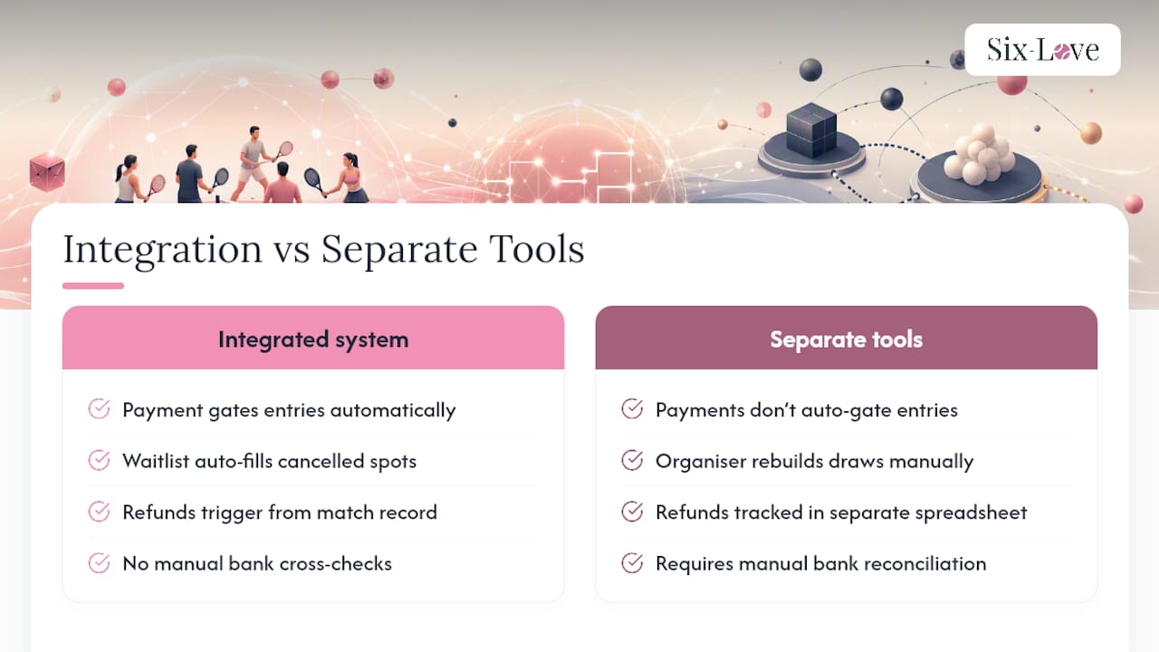 Integration with registration and payments — overview diagram