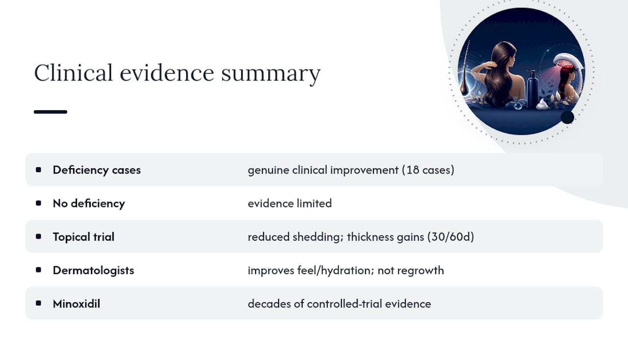 What does the clinical evidence actually say? — overview diagram