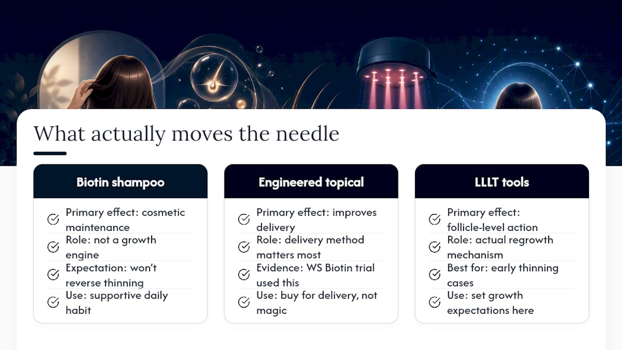 What actually moves the needle, and what does not — overview diagram