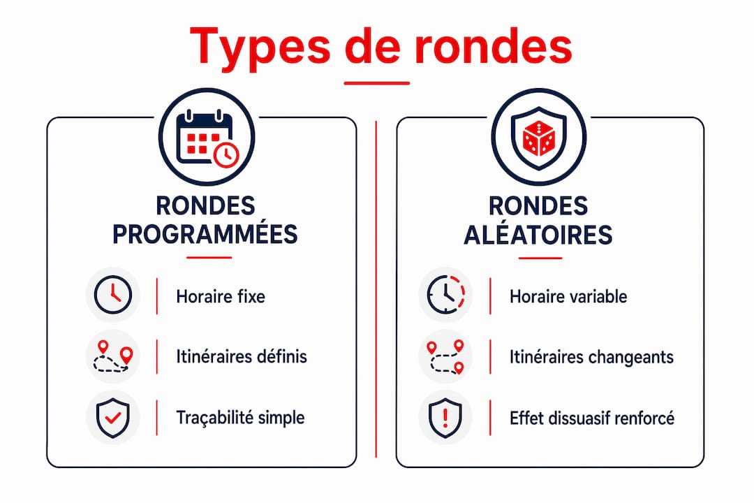 Infographie : comparaison entre les patrouilles planifiées et celles effectuées de façon aléatoire à Montréal
