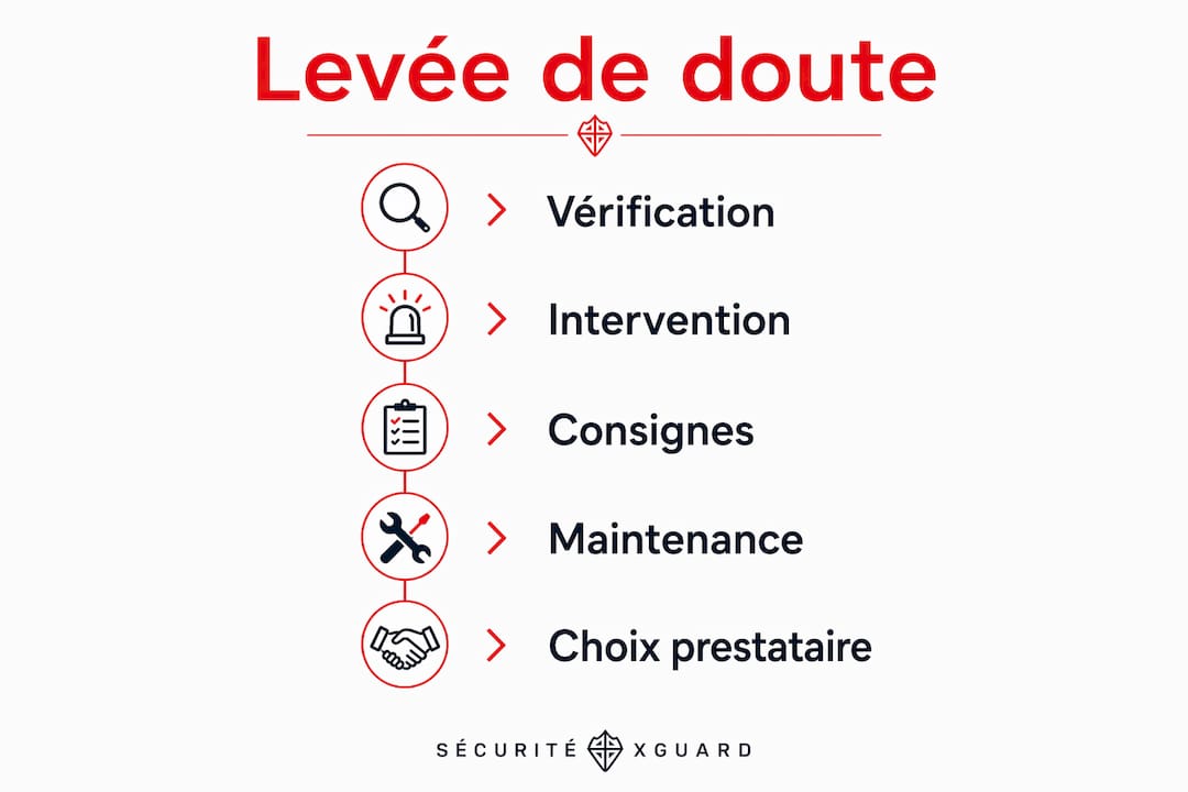Infographie : les différentes étapes de la levée de doute et les obligations légales à respecter