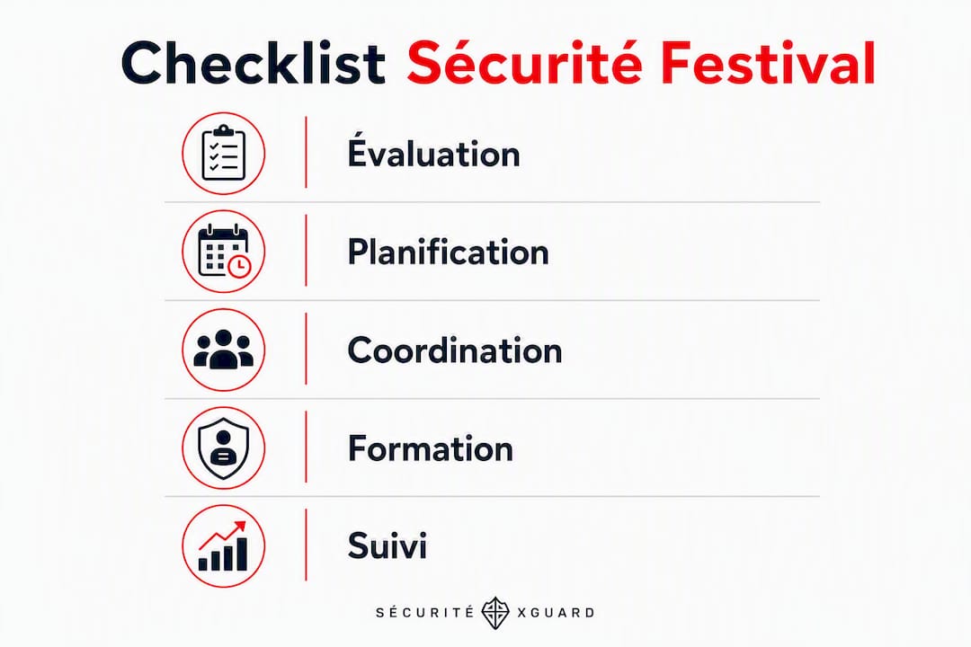 Infographie : les points clés pour assurer la sécurité lors d’un festival