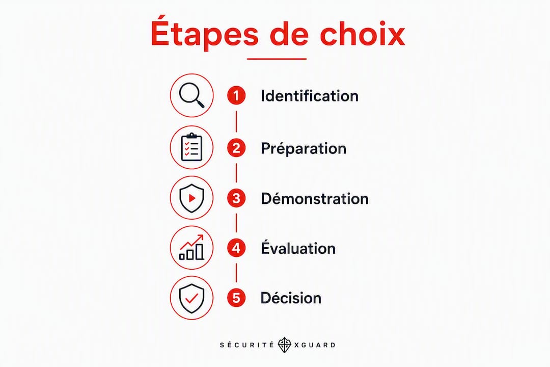 Infographie : les différentes étapes pour choisir un logiciel de main courante