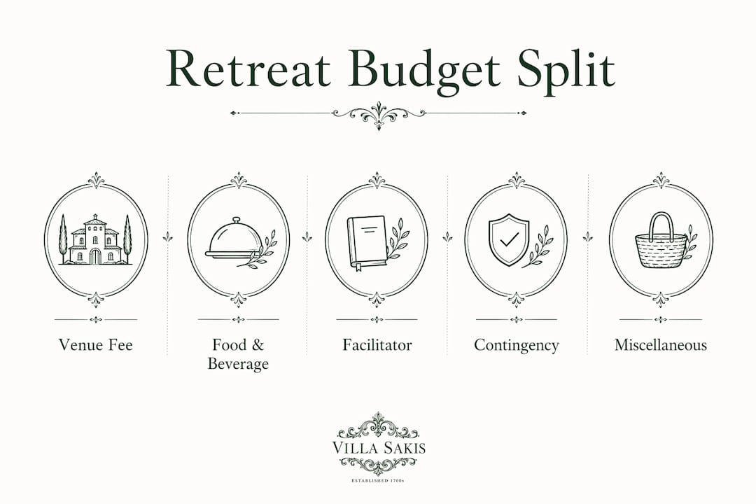 Infographic illustrating retreat budget components