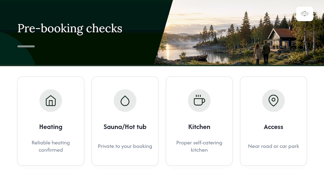 Four checks for choosing a romantic accommodation