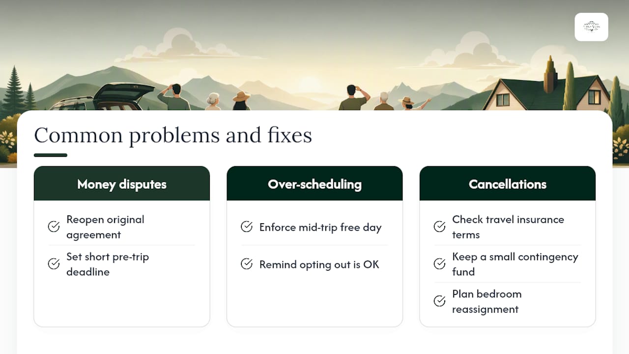 Three trip problems matched with practical fixes