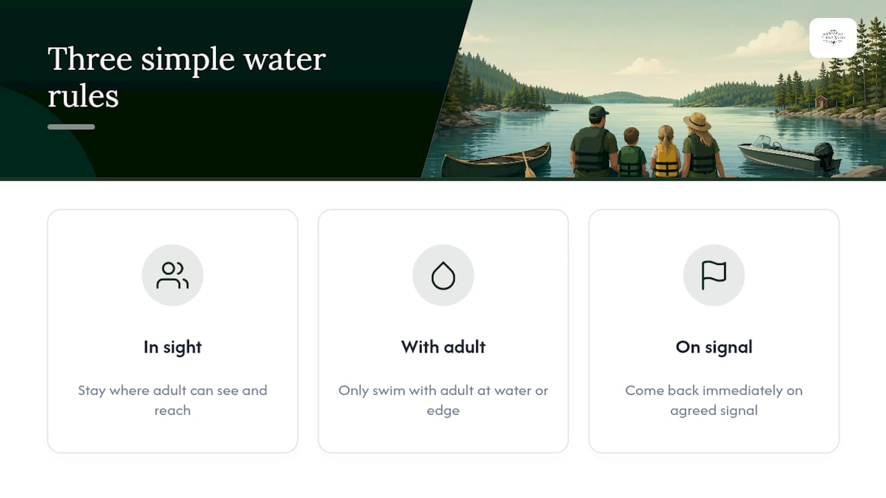 Three rules for children near water