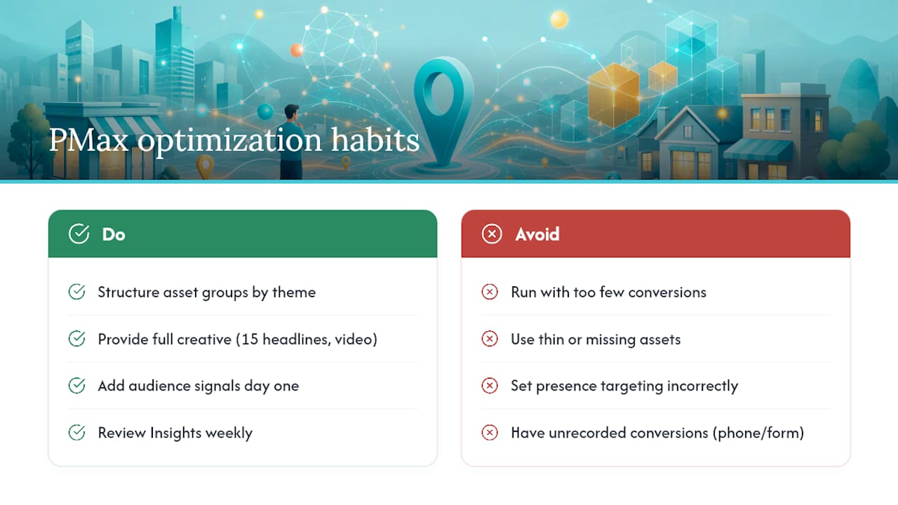 What Optimization Habits Separate Strong Local PMax Campaigns From Weak Ones? — overview diagram