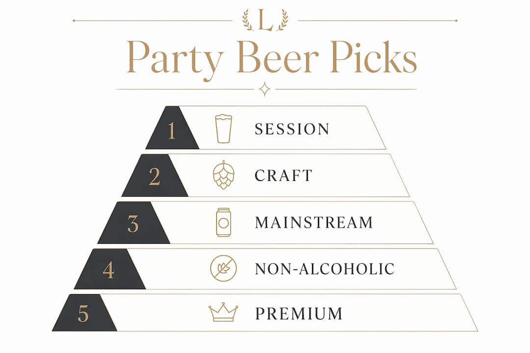 Infographic ranking best beer styles for parties