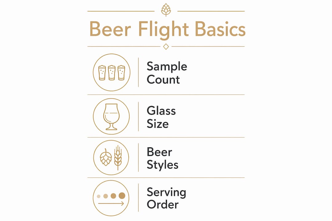Infographic showing beer flight basics and composition