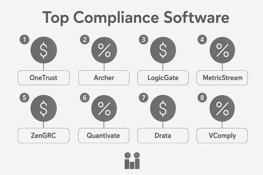 Infographic ranking top compliance software platforms