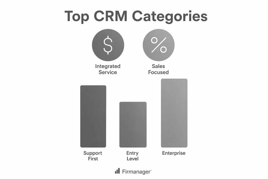 Infographic showing CRM categories hierarchy