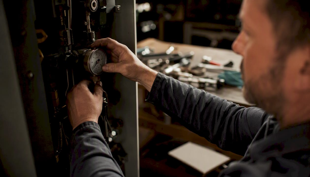 Technician performing post-repair verification