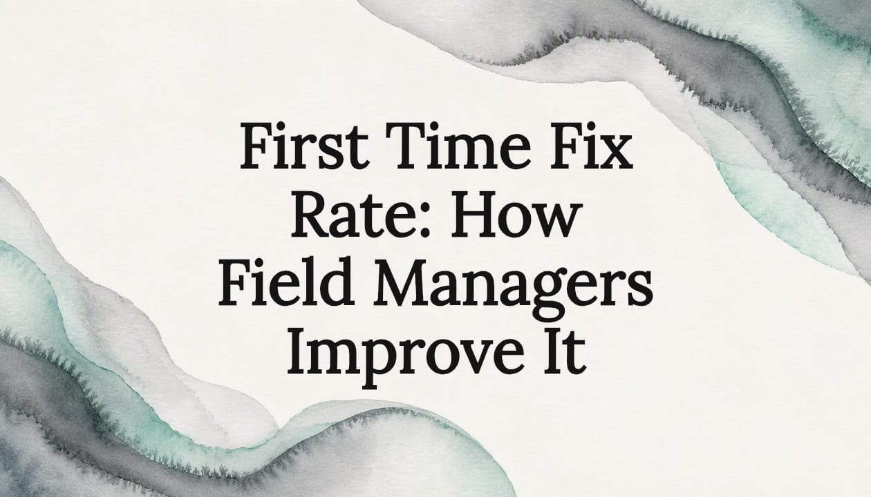 First Time Fix Rate: How Field Managers Improve It