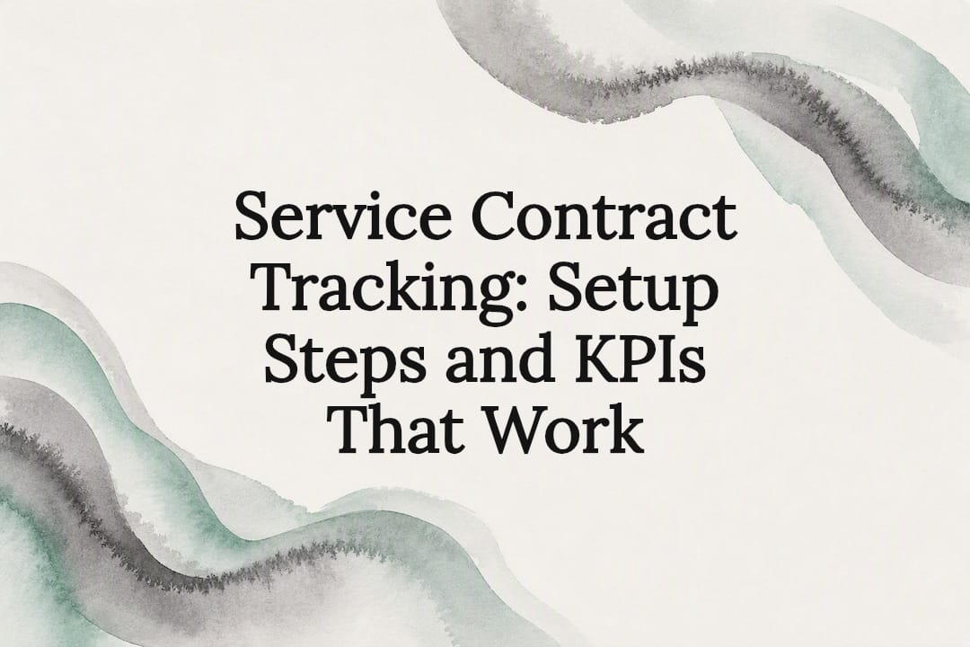 Service Contract Tracking: Setup Steps and KPIs That Work