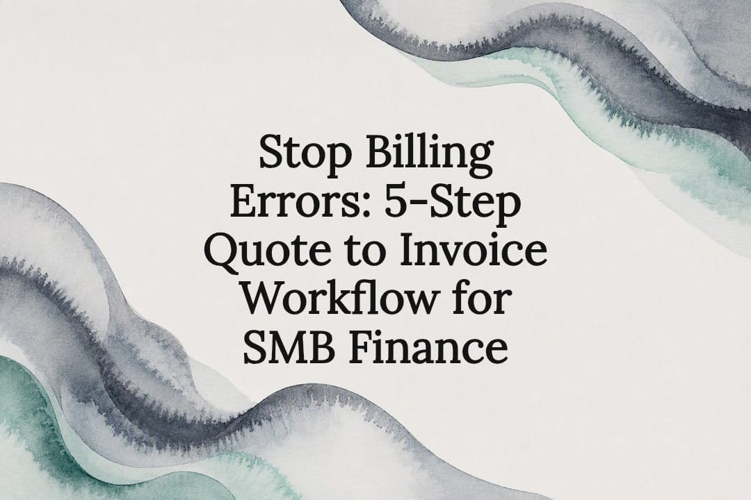 Stop Billing Errors: 5-Step Quote to Invoice Workflow for SMB Finance