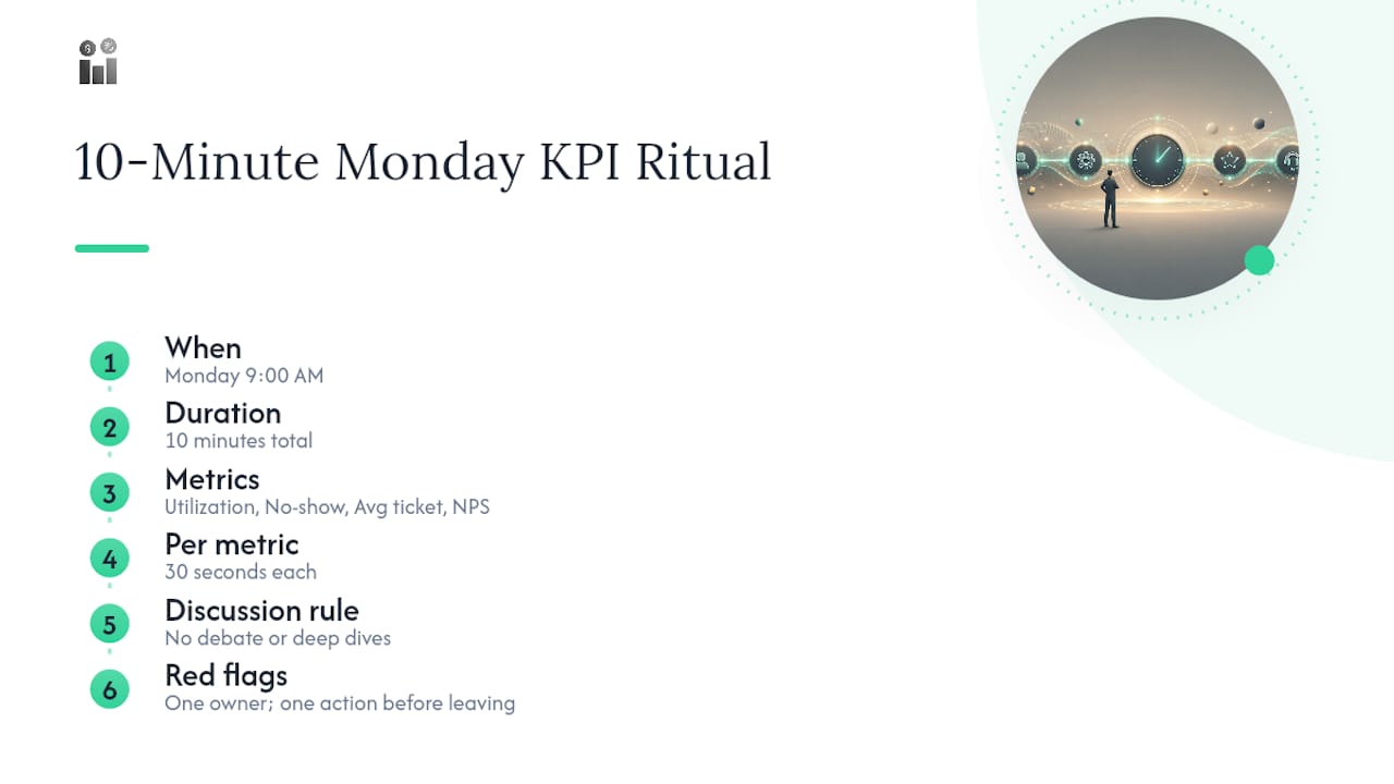 A Manager's 10-Minute Monday KPI Ritual — overview diagram