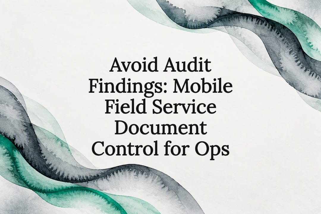 Avoid Audit Findings: Mobile Field Service Document Control for Ops