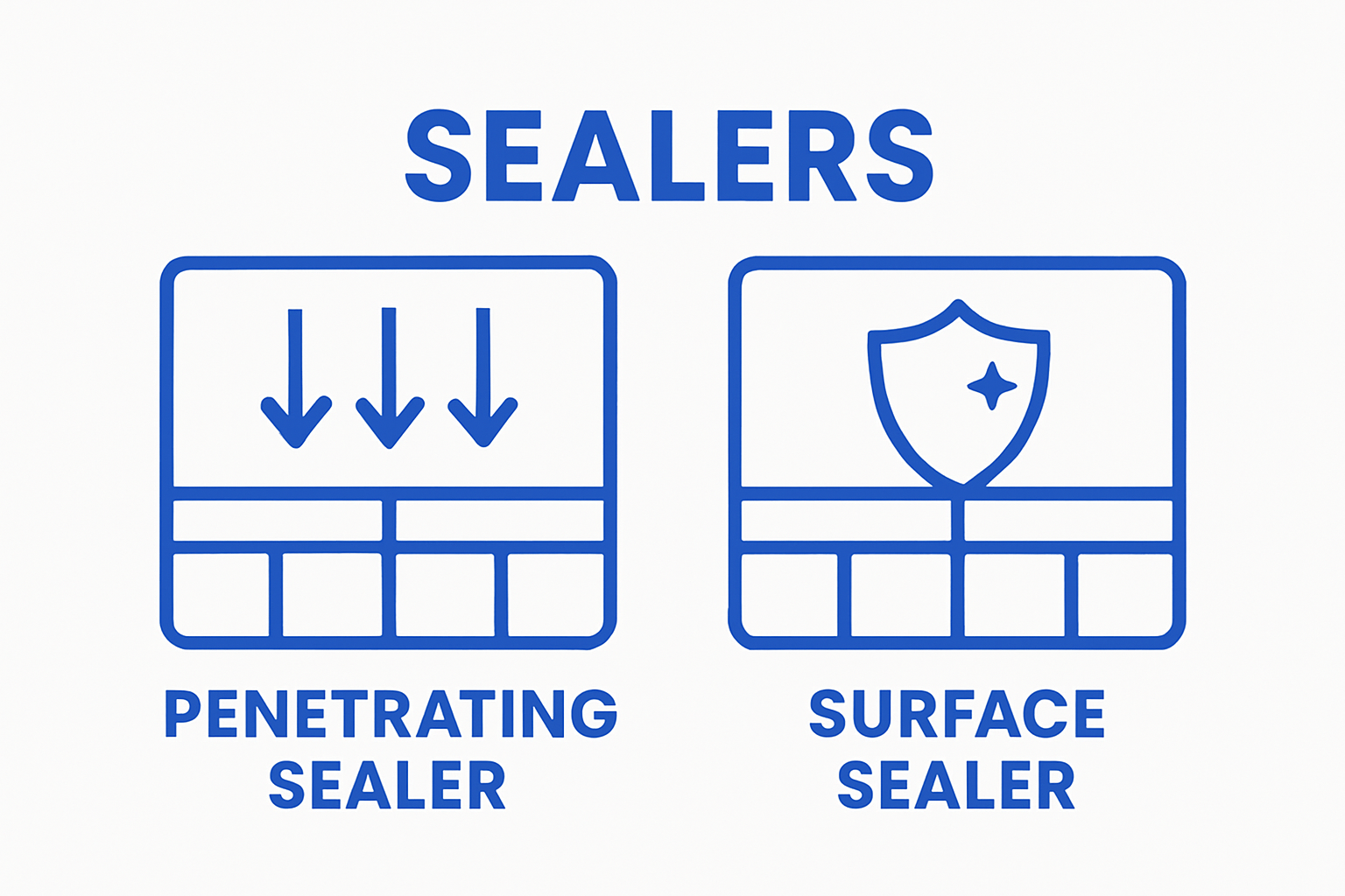 Penetrating vs Surface Tile Sealer infographic