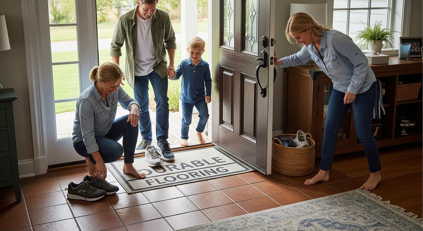 quarry tile entryway home