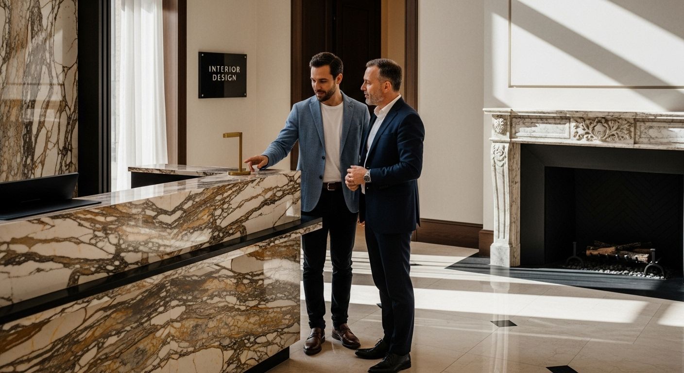 interior design, marble tile, lobby