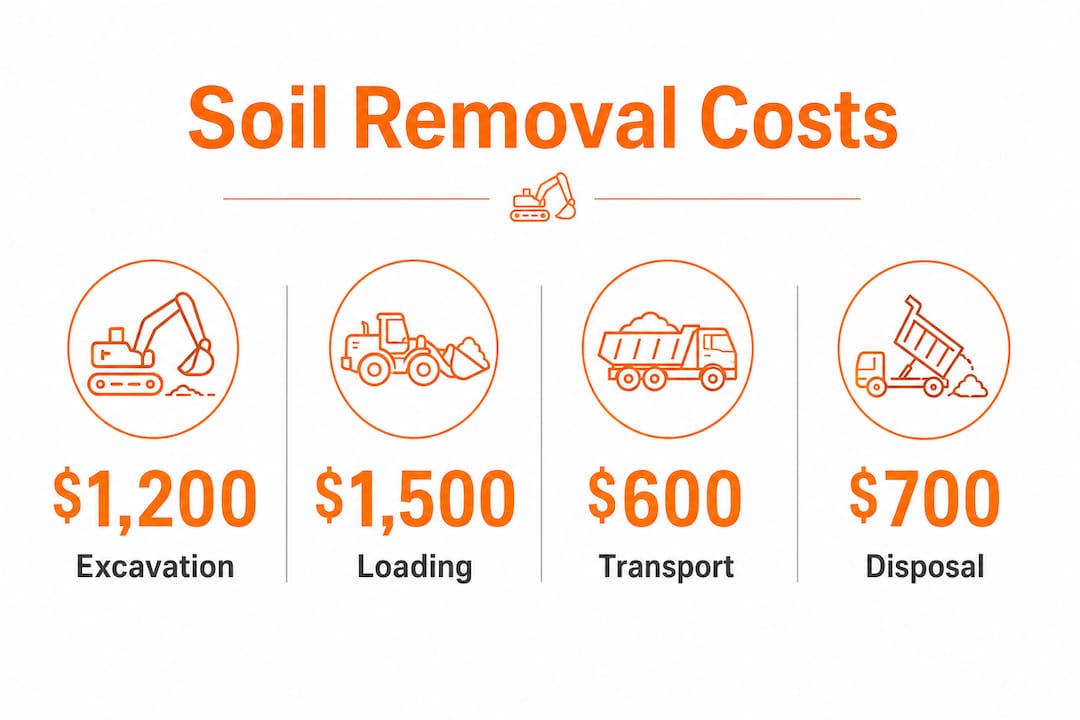 Infographic showing breakdown of soil removal costs