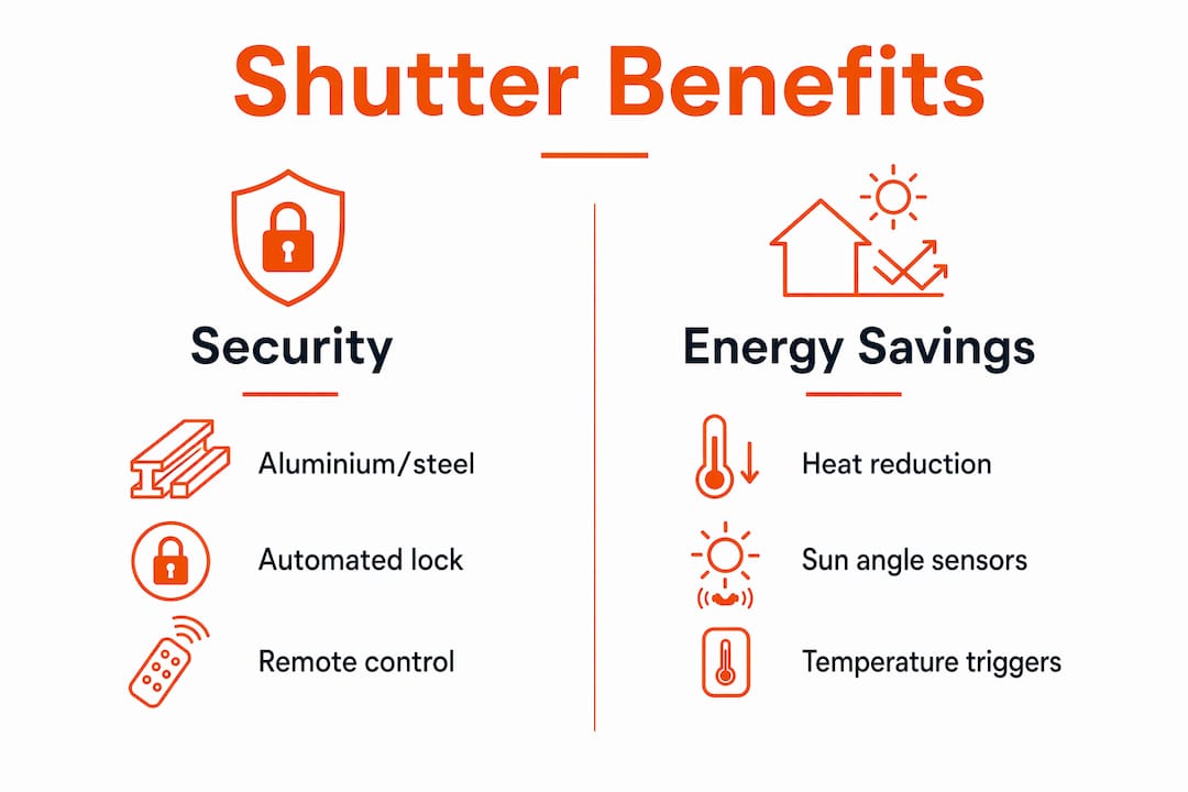 Infographic showing security versus energy saving benefits