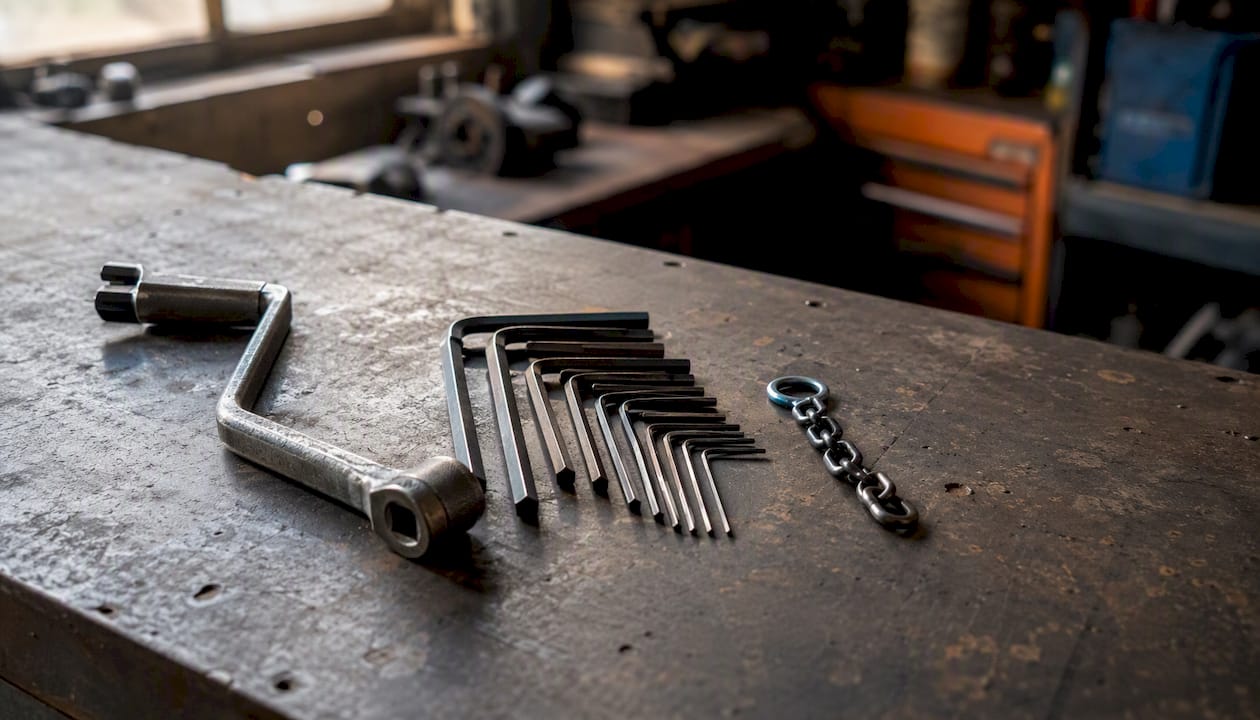 Manual override tools on workbench