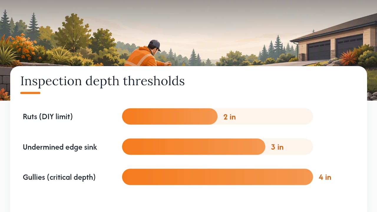 How to inspect your driveway and diagnose the damage — overview diagram