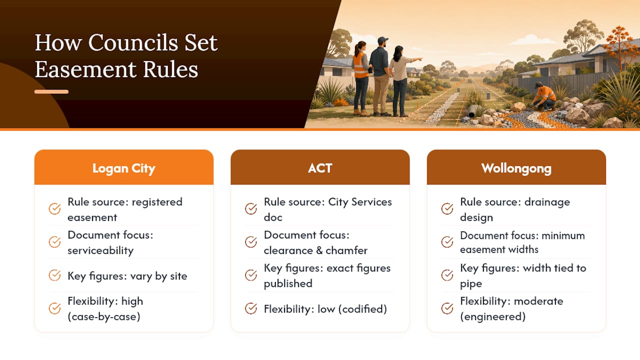 Comparison of Australian easement rule approaches