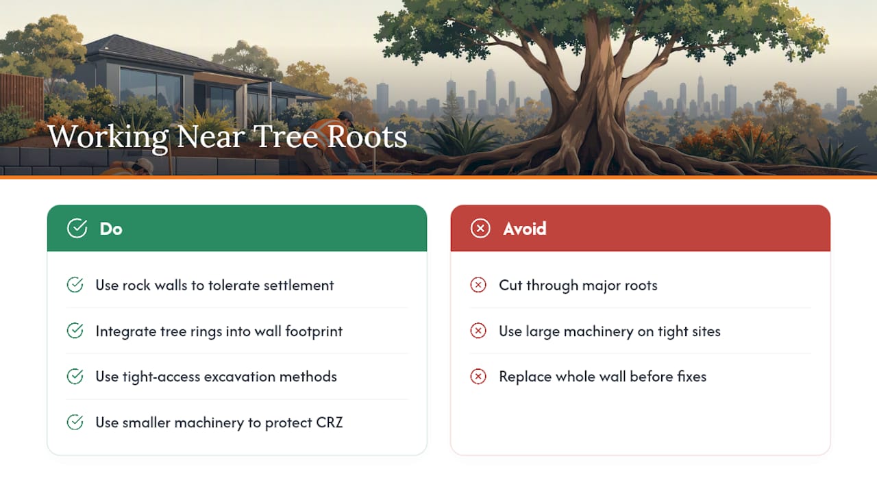 What Rokworx Has Learned Building Rock Walls Near Root Systems — overview diagram