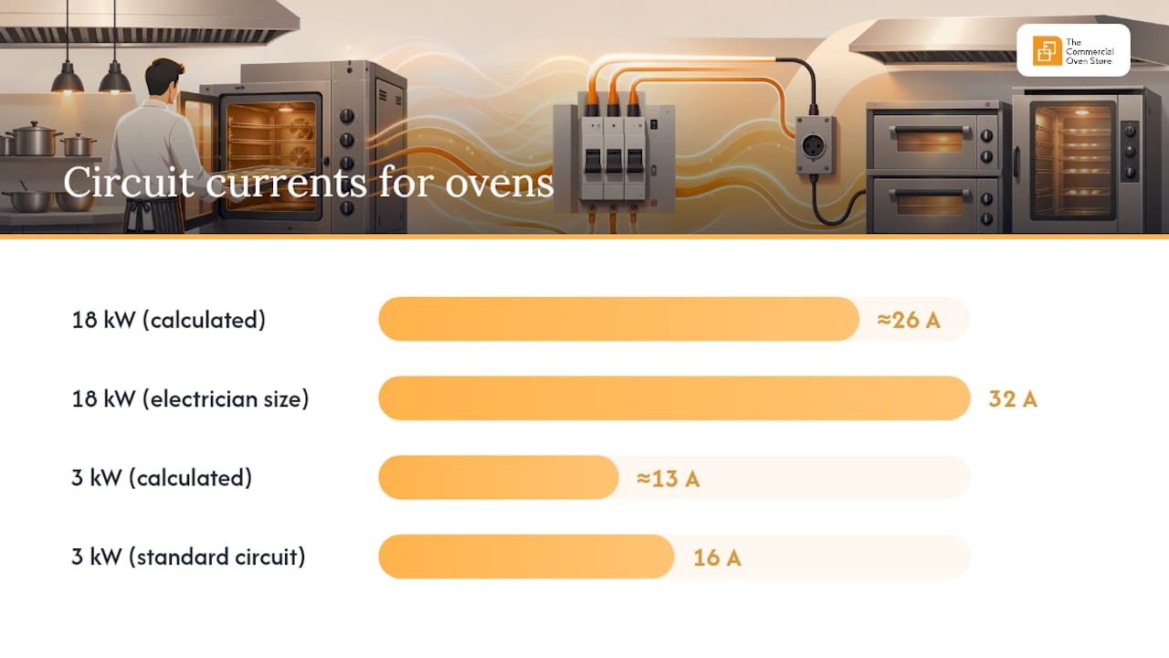 How do you read an oven's power rating and work out the circuit size? — overview diagram