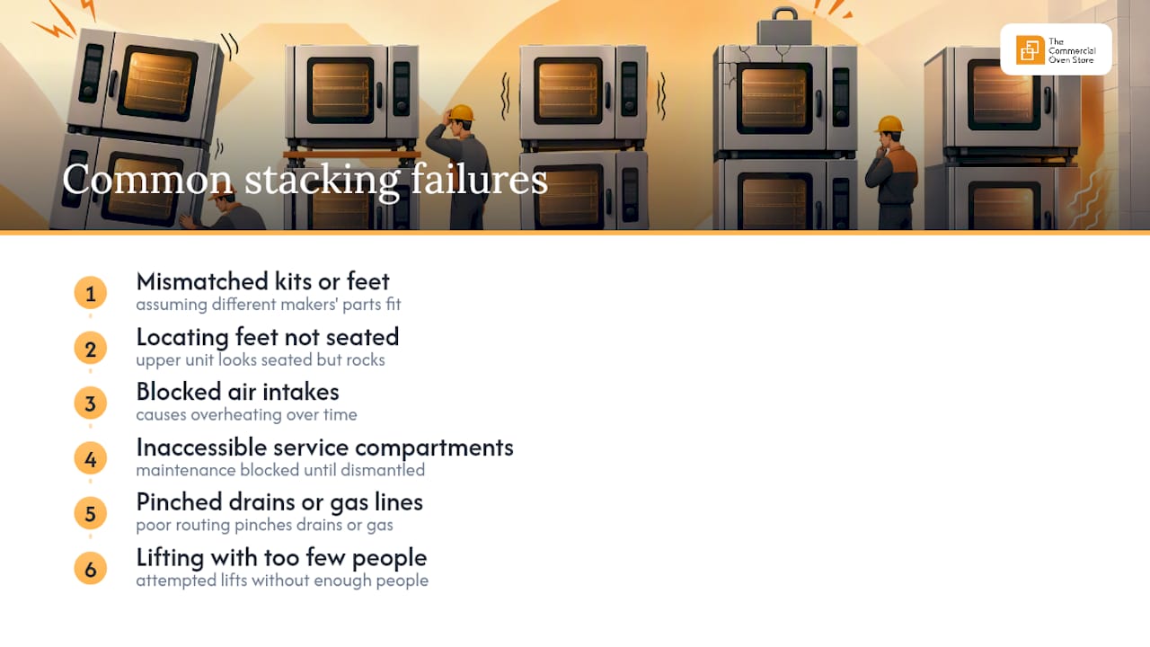 Common stacked oven installation mistakes