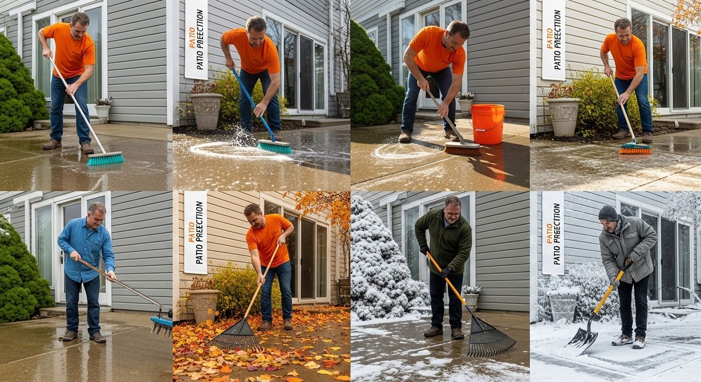 concrete patio time-lapse care