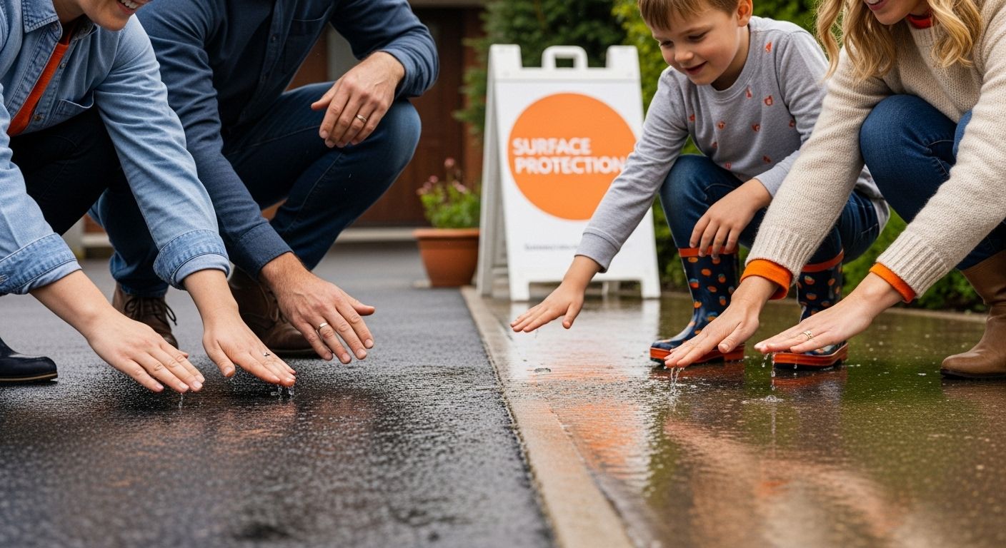 driveway water beading family