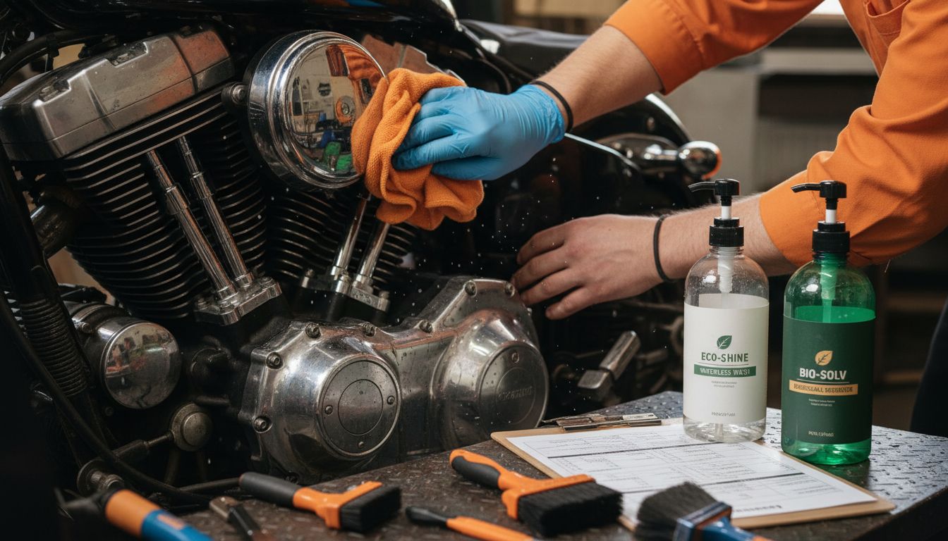 motorcycle cleaning process